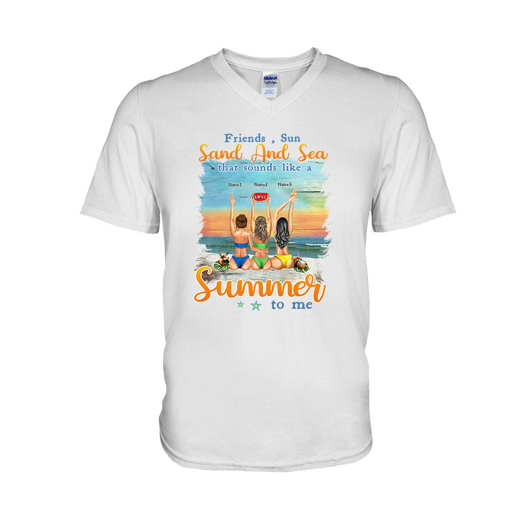 Je t'aime jusqu'à la plage et retour - T-shirt et sweat à capuche personnalisés pour meilleure amie