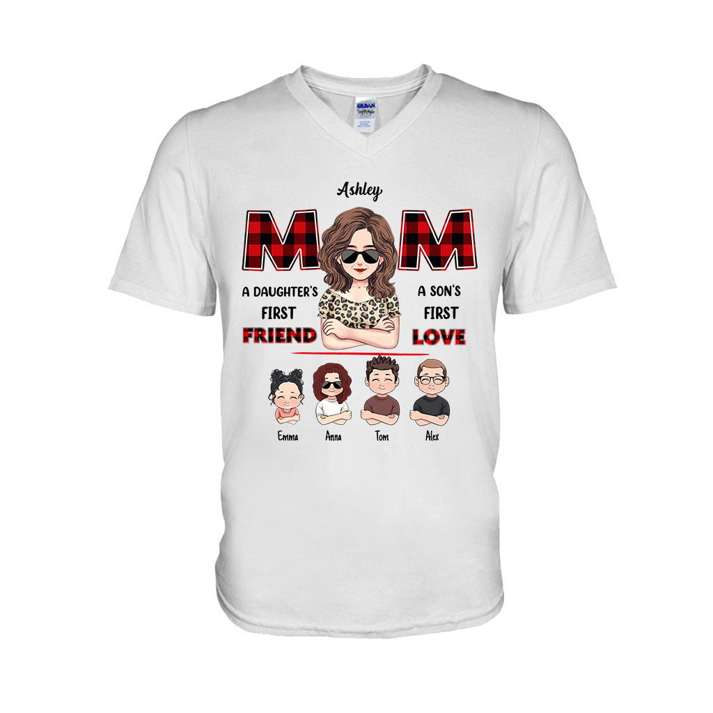 Mom First Friend First Love - Personalized Mother T-shirt and Hoodie