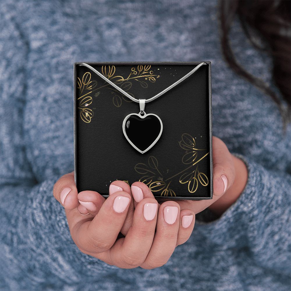 Sans toi, je ne suis rien - Collier pendentif cœur cauchemar personnalisé - jak6490