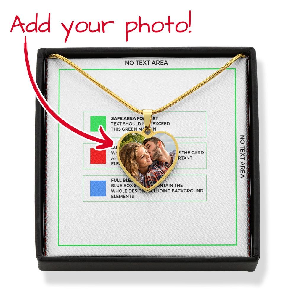 Sans toi, je ne suis rien - Collier pendentif cœur cauchemar personnalisé - jak6490