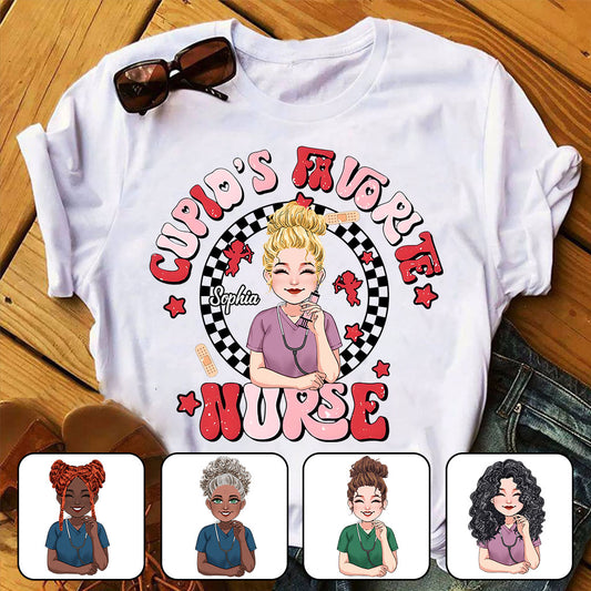 Cupid Favorite Nurse - Personalized Nurse T-shirt And Hoodie