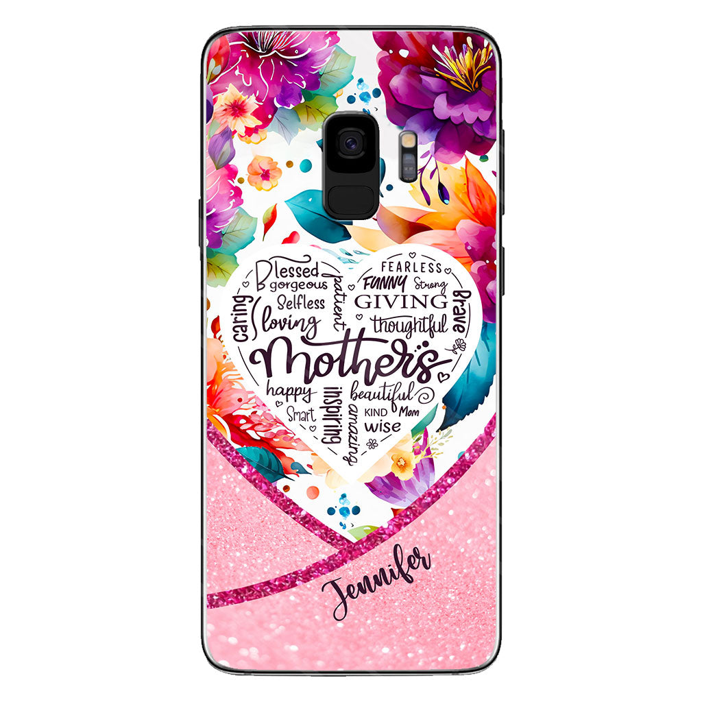 Mothers Is Beautiful Vibrant Floral - Personalized Mother Clear Phone Case