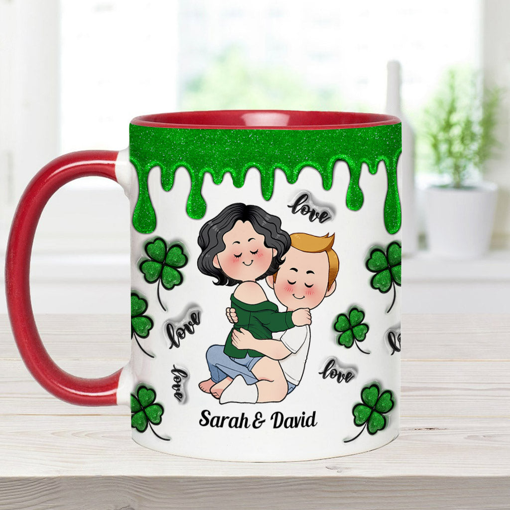 Congrats On Being My Husband - Personalized Husband And Wife Accent Mug