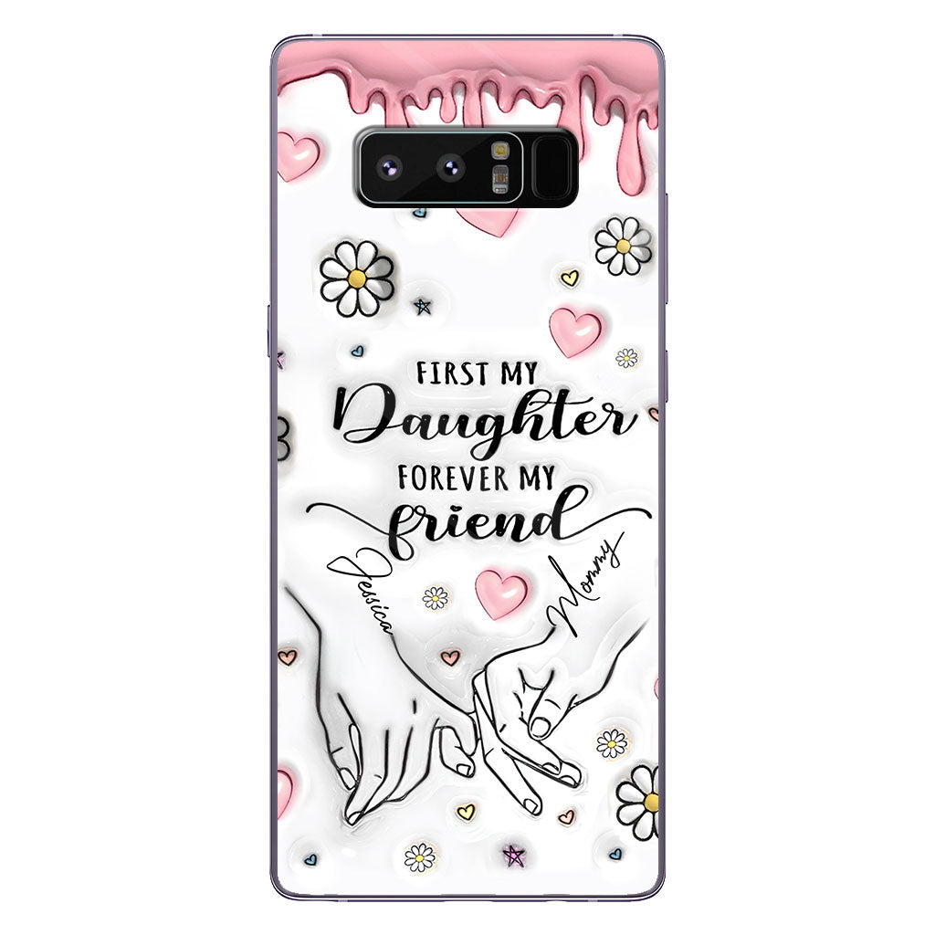 First My Mother Forever My Friend - Personalized Mother Clear Phone Case
