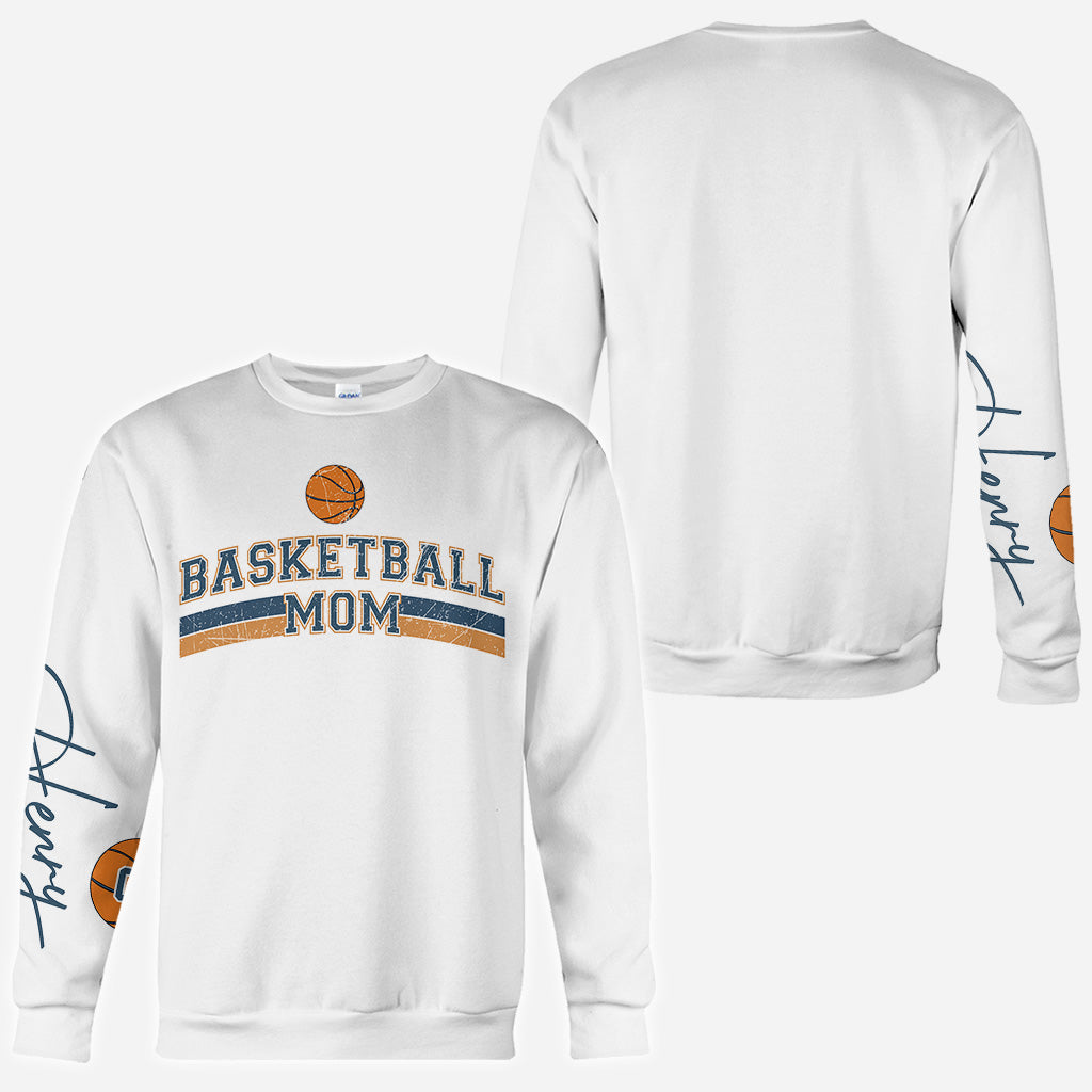 Basketball-Mama mit beliebigem Kindernamen und -nummer - Personalisiertes Basketball-Shirt