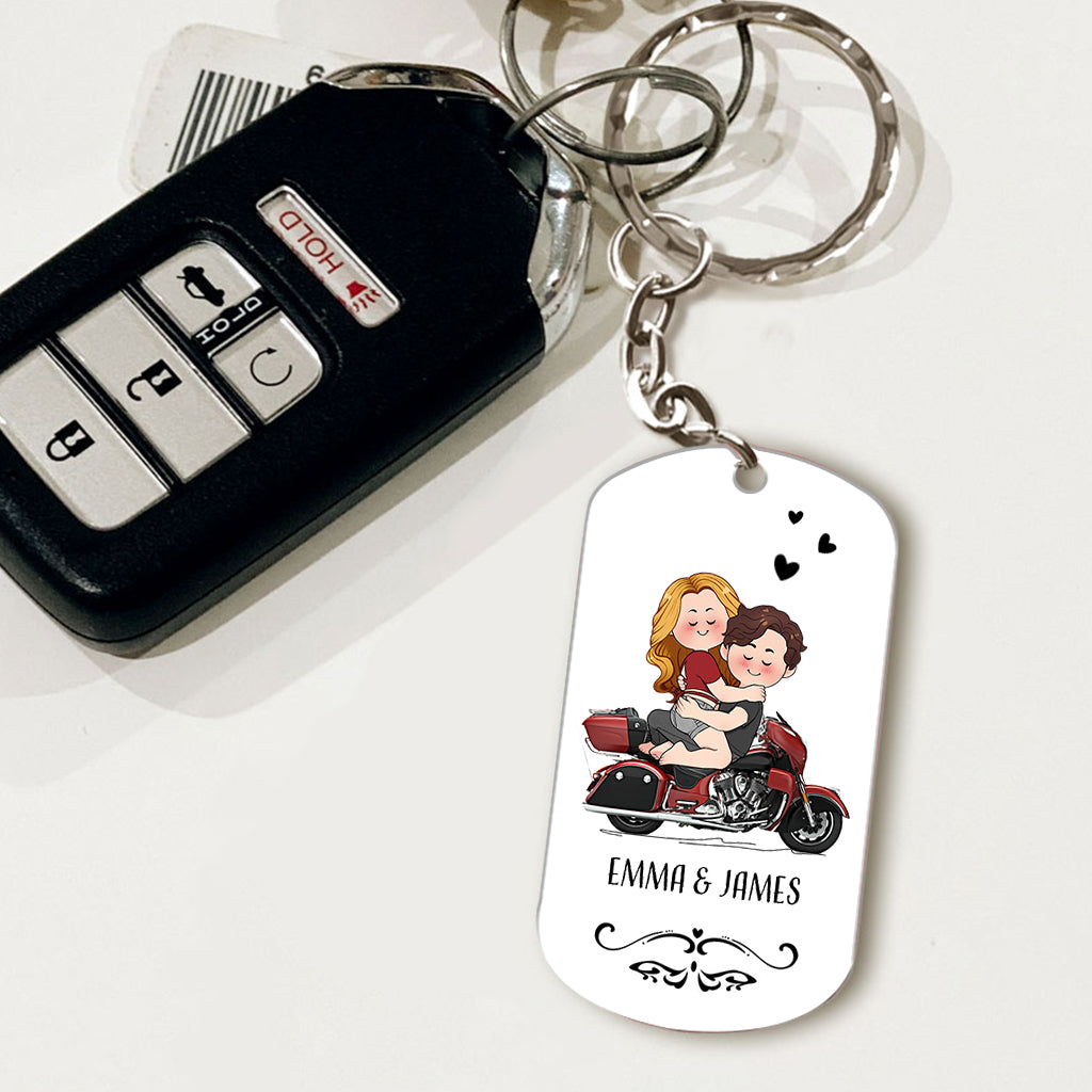 I Will Ride You - Personalized Couple Stainless Steel Keychain