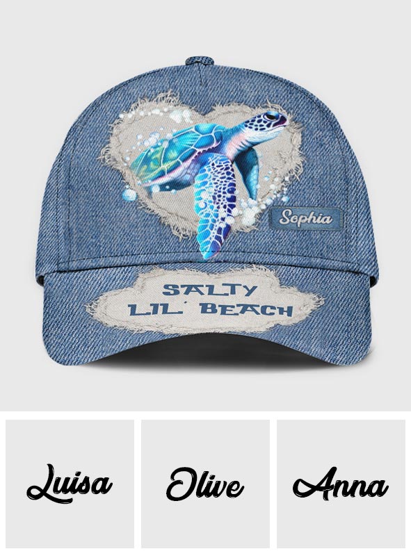 Salty Lil Beach - Personalized Turtle Classic Cap