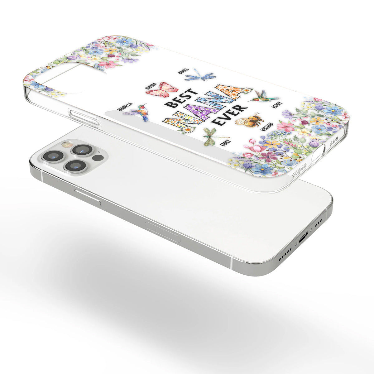 Best Mom Nana Ever - Personalized Grandma Clear Phone Case