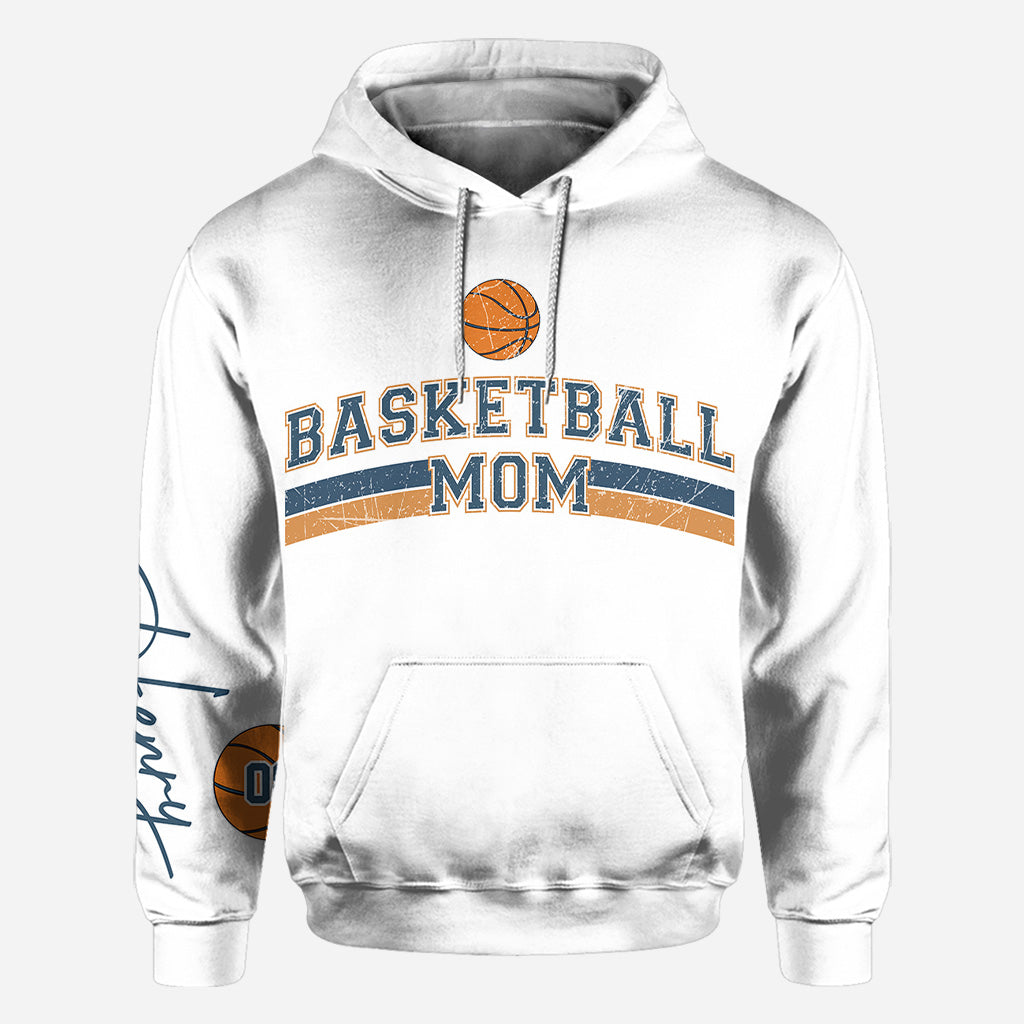 Basketball-Mama mit beliebigem Kindernamen und -nummer - Personalisiertes Basketball-Shirt