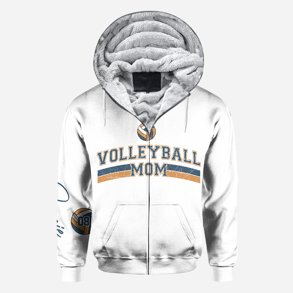 Volleyball Mom With Any Kid Name & Number - Personalized Volleyball All Over Shirt