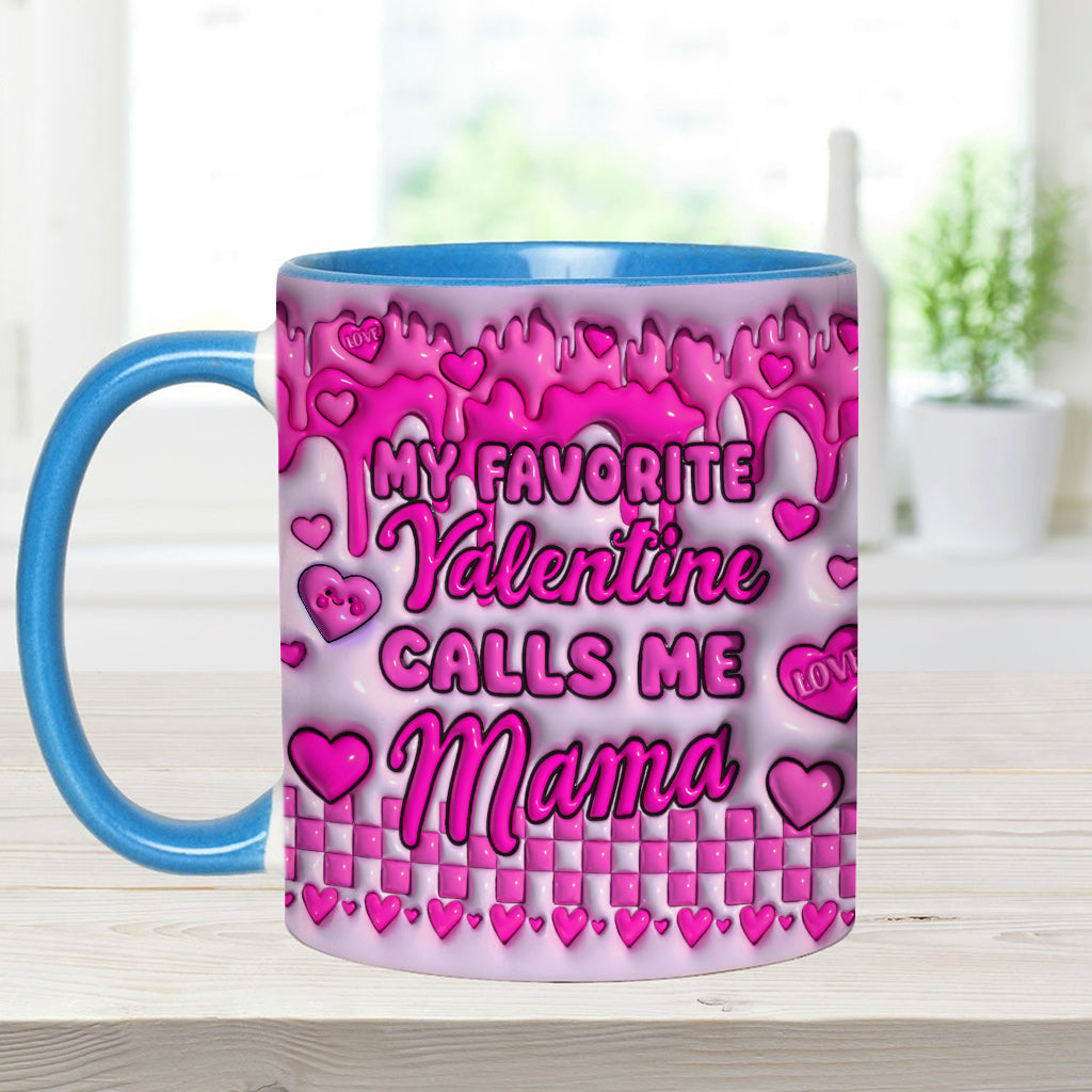 My Valentine Calls Me Mama - Personalized Mother Accent Mug
