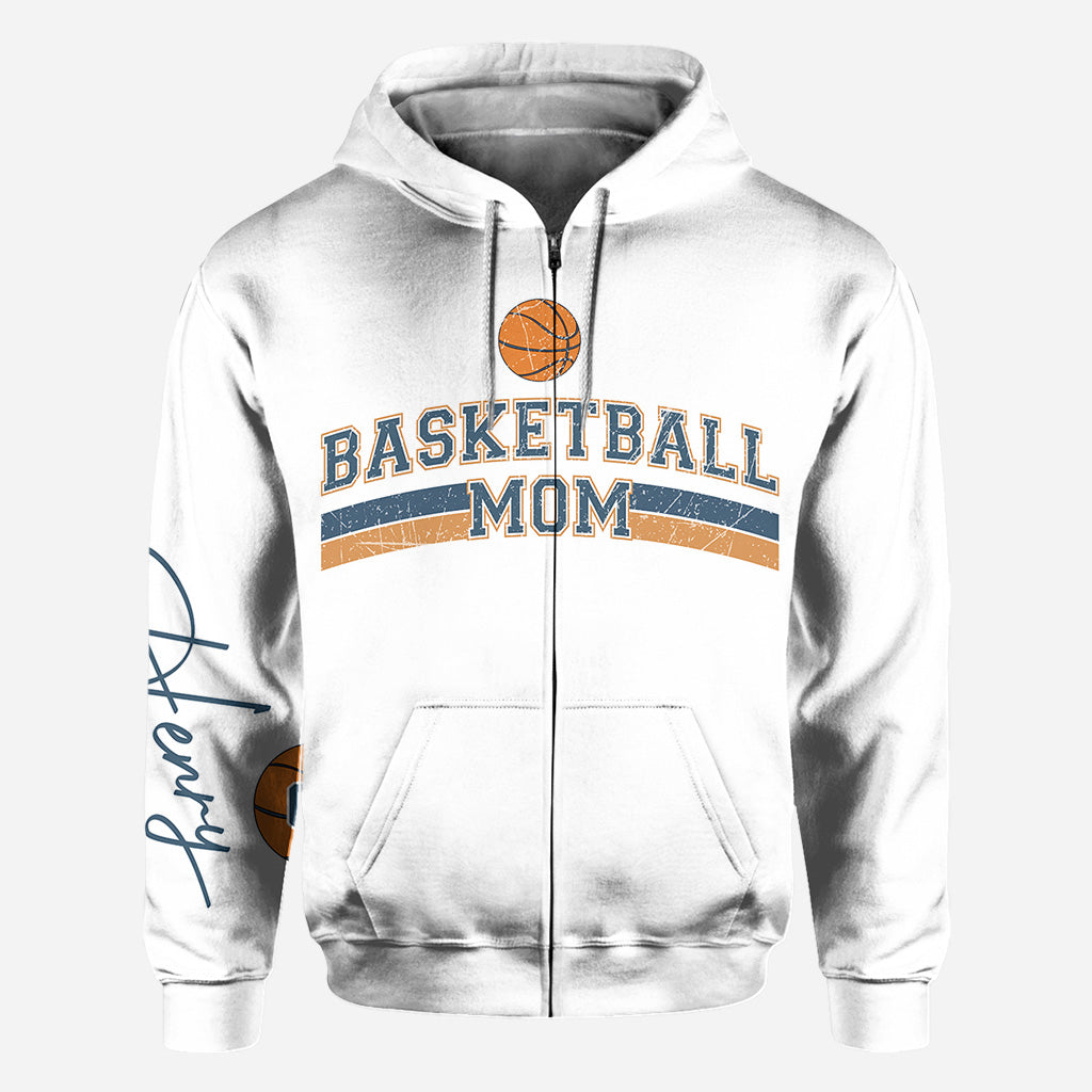 Basketball-Mama mit beliebigem Kindernamen und -nummer - Personalisiertes Basketball-Shirt