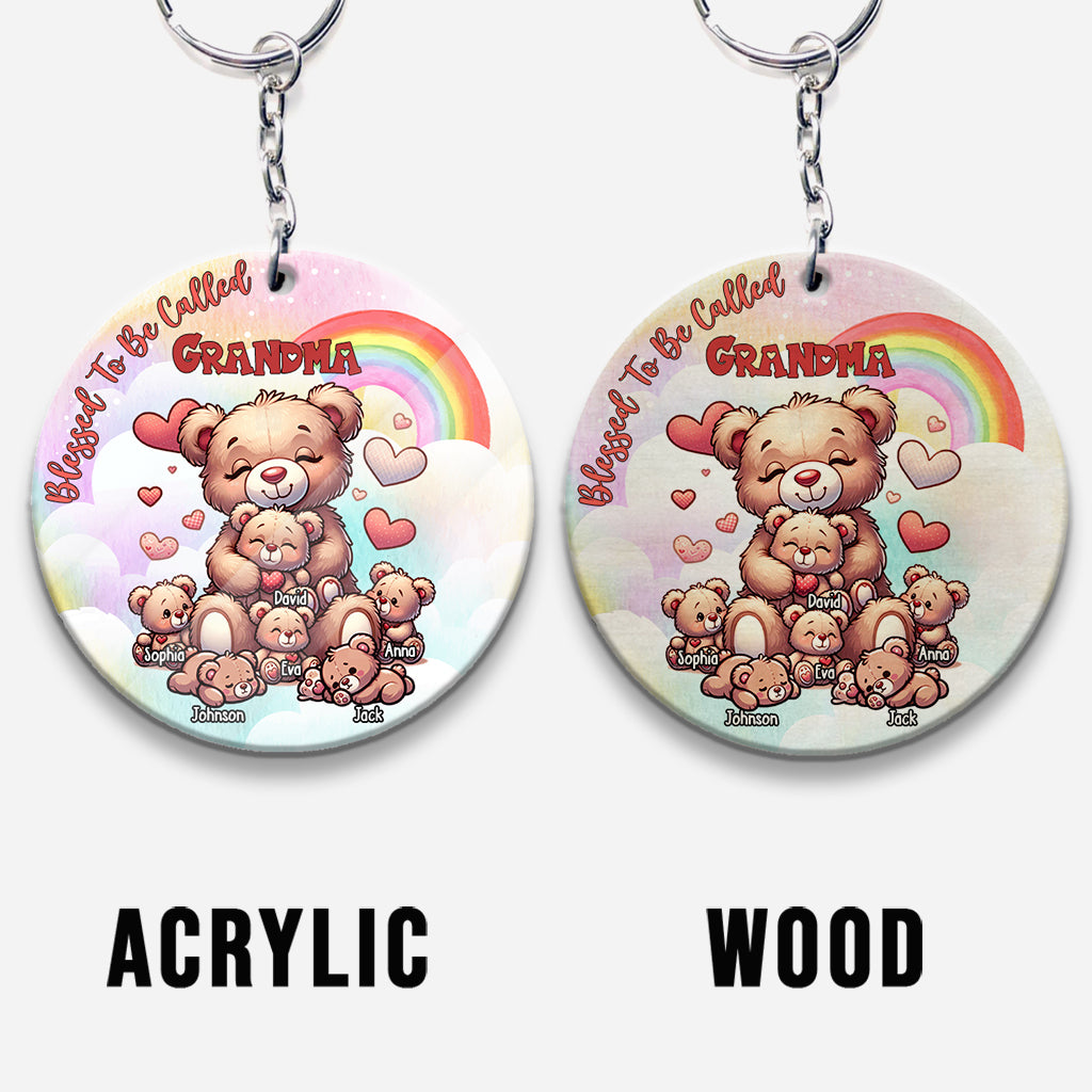 Gift for Grandma Mom Blessed To Be Called - Personalized Grandma Keychain