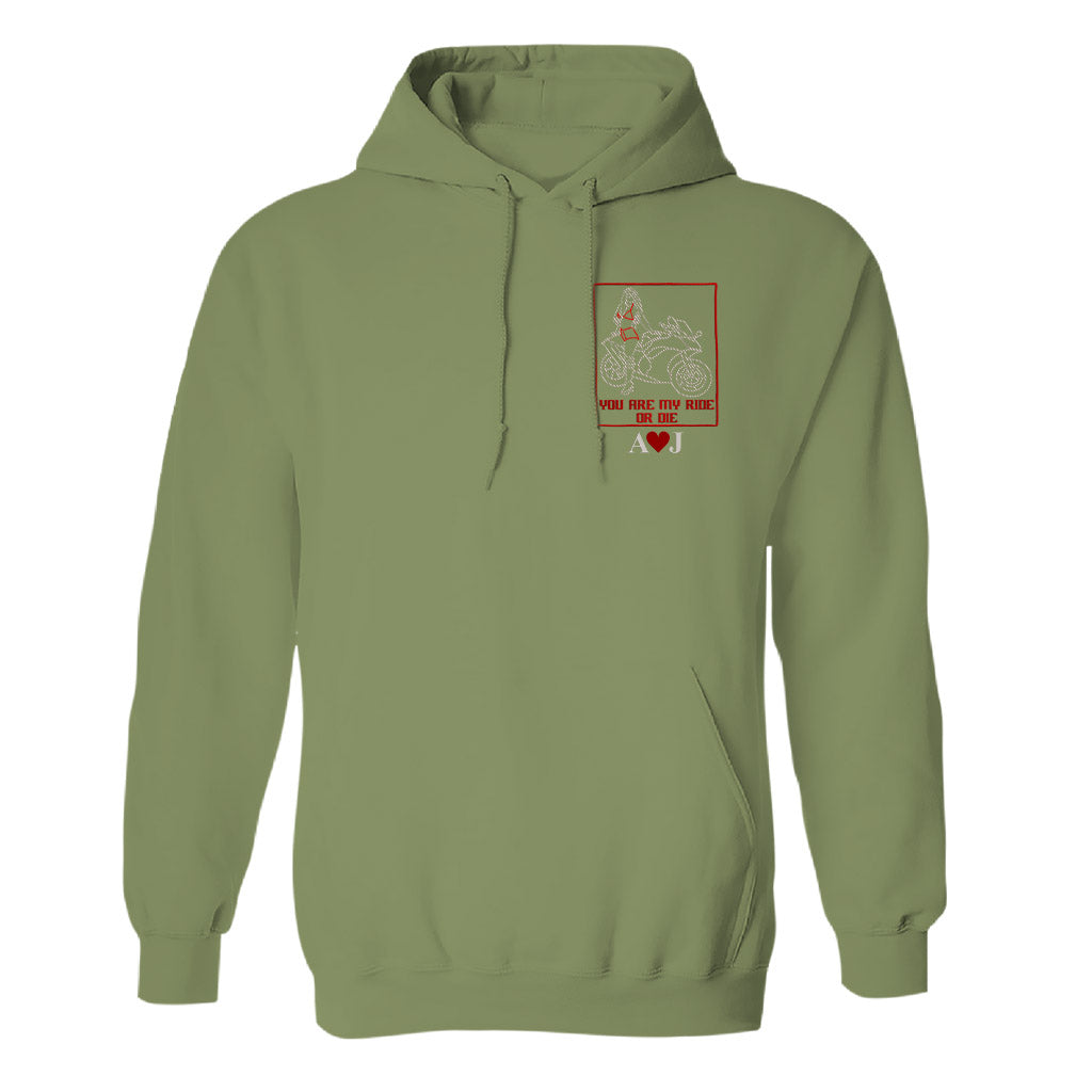 Ride Or Die – Personalisierter Biker-Hoodie mit Stickerei