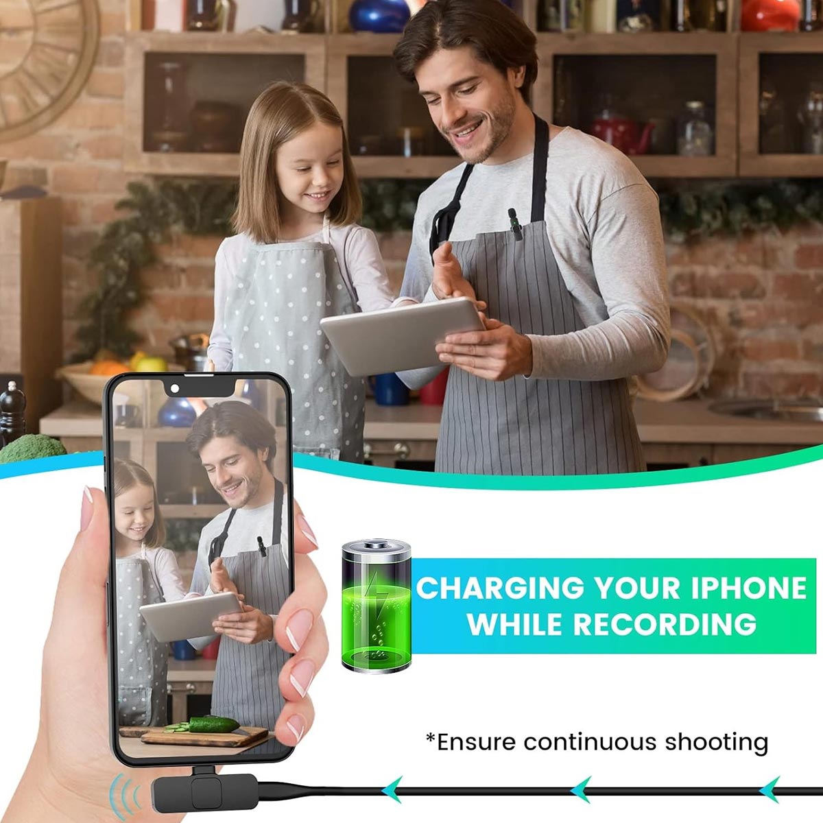 Microphone sans fil pour iPhone iPad - Microphone sans fil pour iPhone iPad