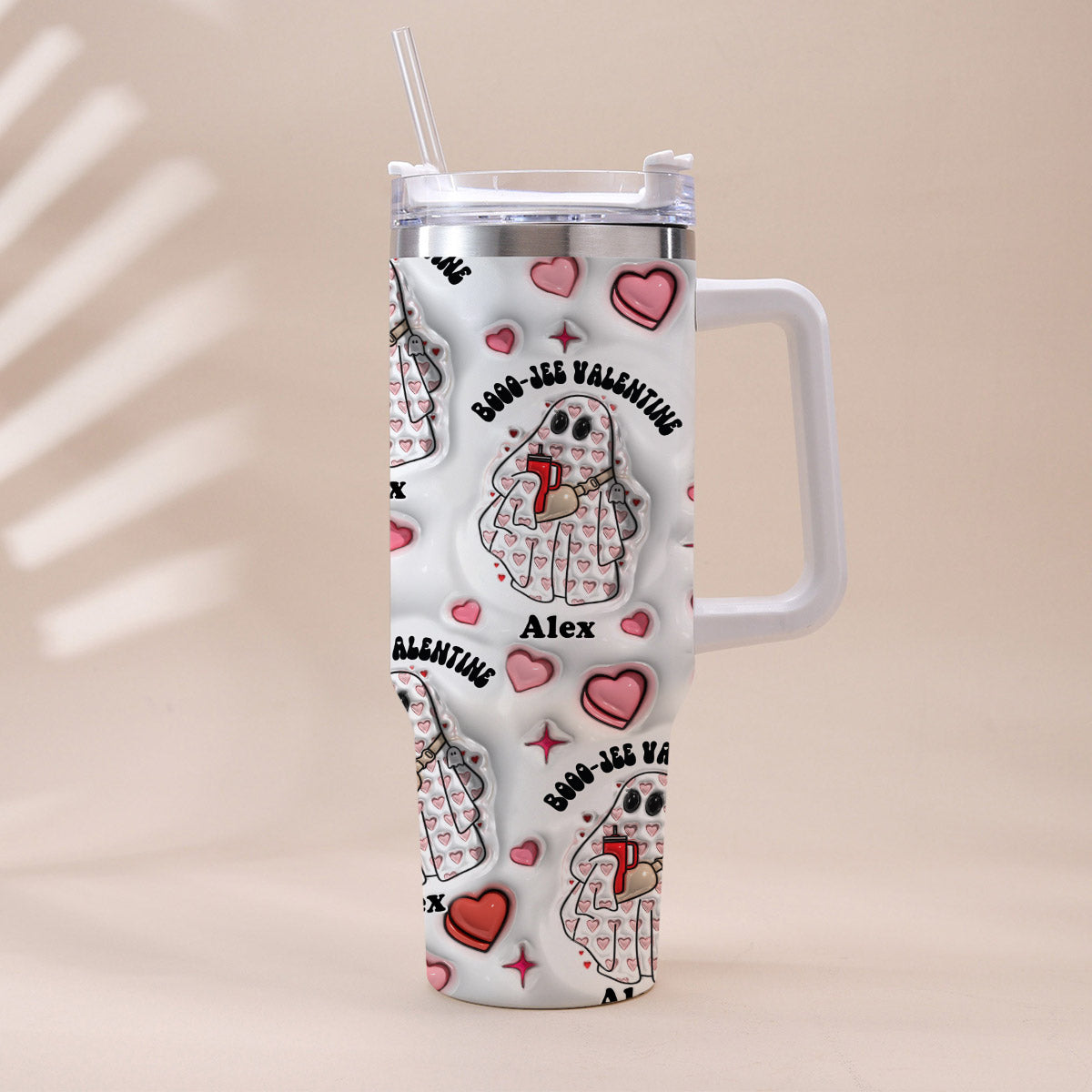 Gobelet isotherme personnalisé Boo Jee Valentine avec anse