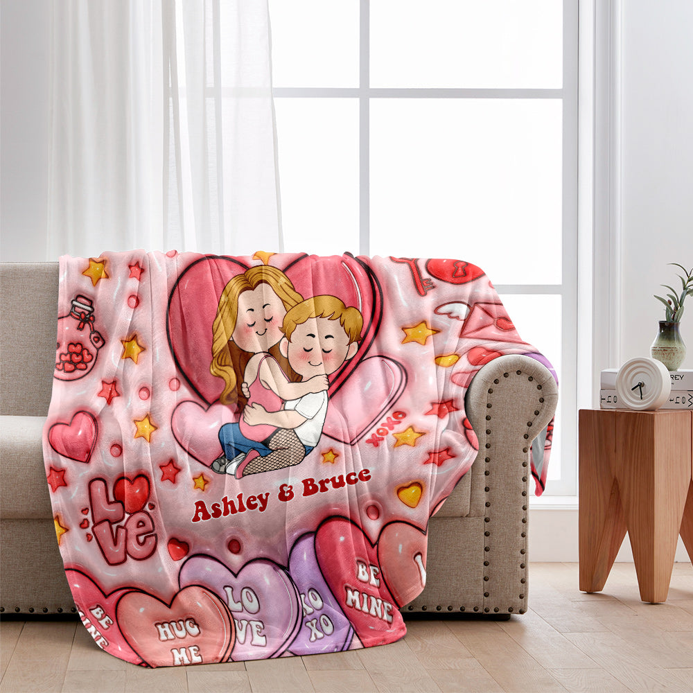 I Love You - Personalized Couple Blanket