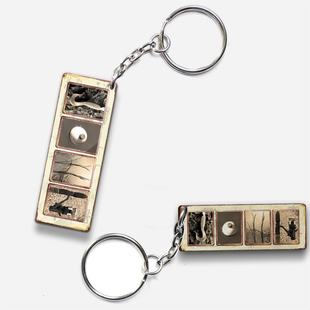 Porte-clés de pêche personnalisé vintage - Nom personnalisé