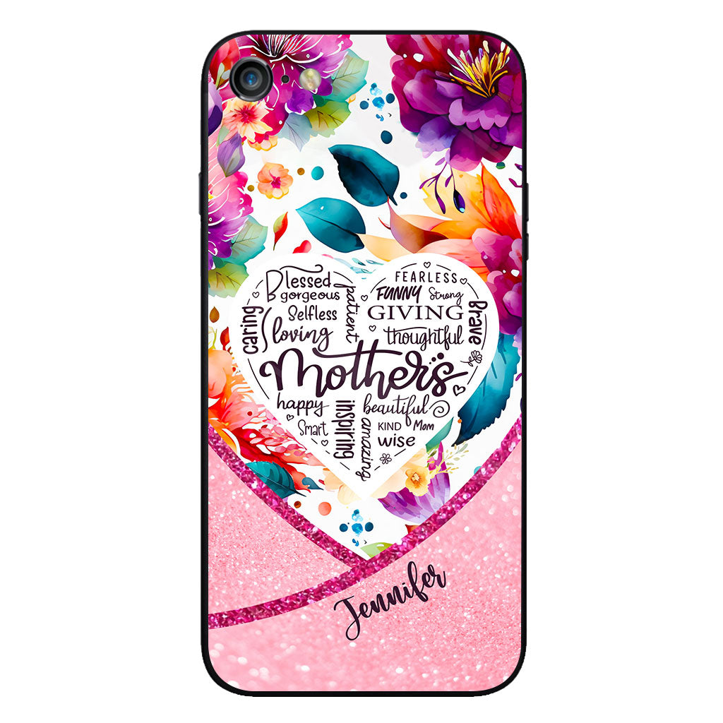 Mothers Is Beautiful Vibrant Floral - Personalized Mother Clear Phone Case