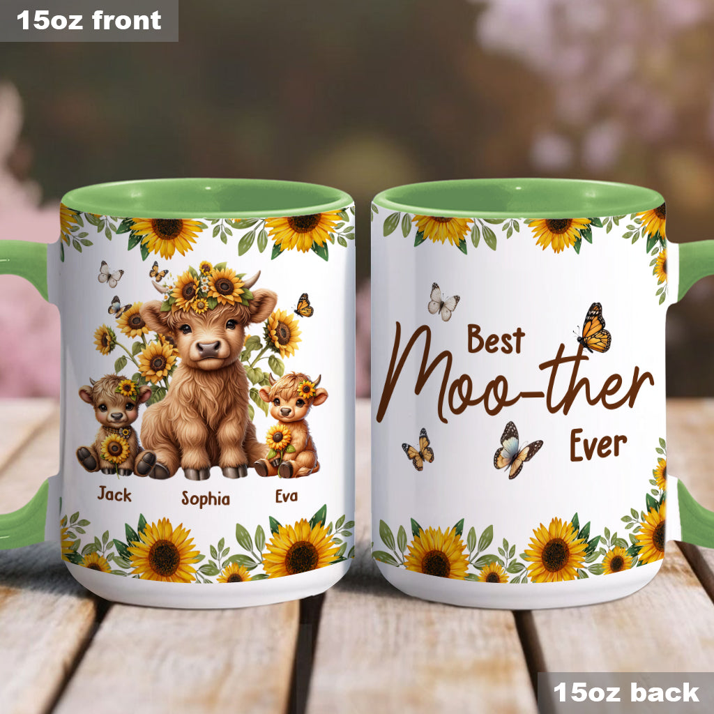 Best Moo-ther Ever - Personalized Mother Accent Mug