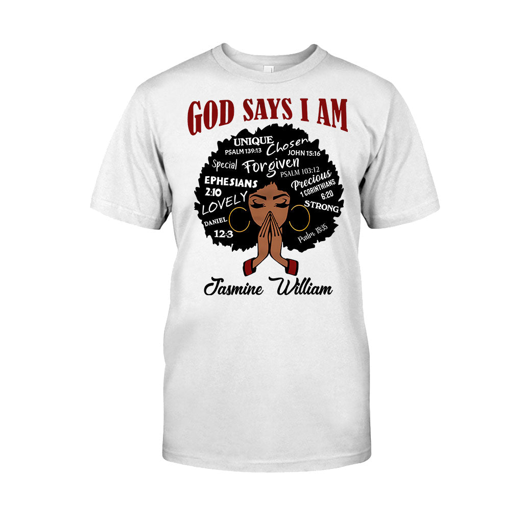 Gott sagt, ich bin es – Personalisiertes T-Shirt und Hoodie für Afroamerikaner