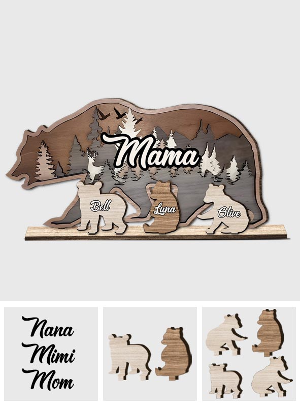 Mama Bear - Personalized Mother 1 Layered Big Freestanding