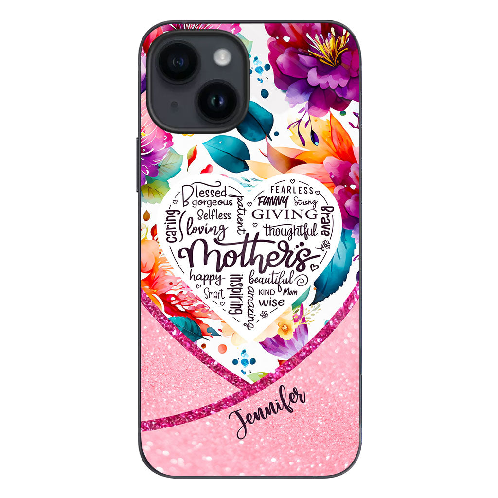 Mothers Is Beautiful Vibrant Floral - Personalized Mother Clear Phone Case