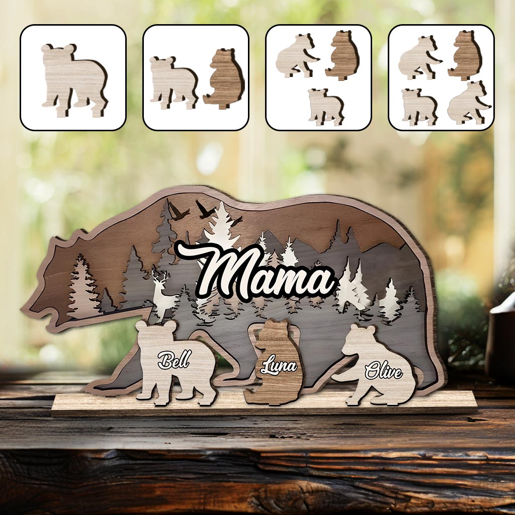 Mama Bear - Personalized Mother 1 Layered Big Freestanding