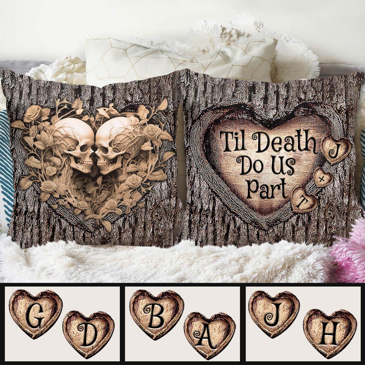 Til Death Do Us Part - Personalized Couple Throw Pillow