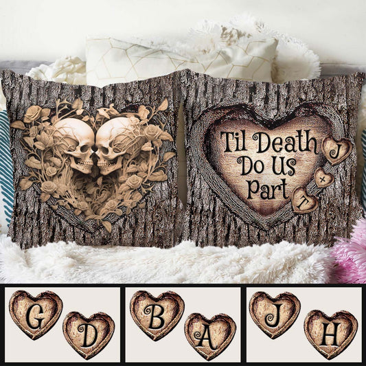 Til Death Do Us Part - Personalized Couple Throw Pillow