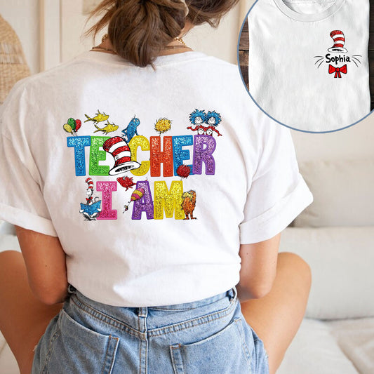 Professeur Je suis - T-shirt et sweat à capuche personnalisés Dr Seuss