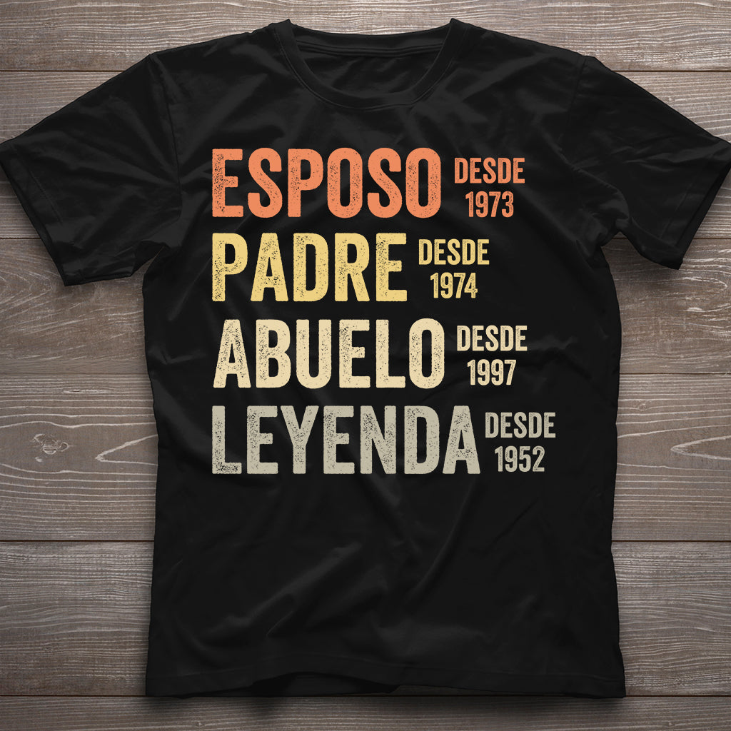 Esposo Padre Abuelo Leyenda - Personalized Father T-shirt And Hoodie