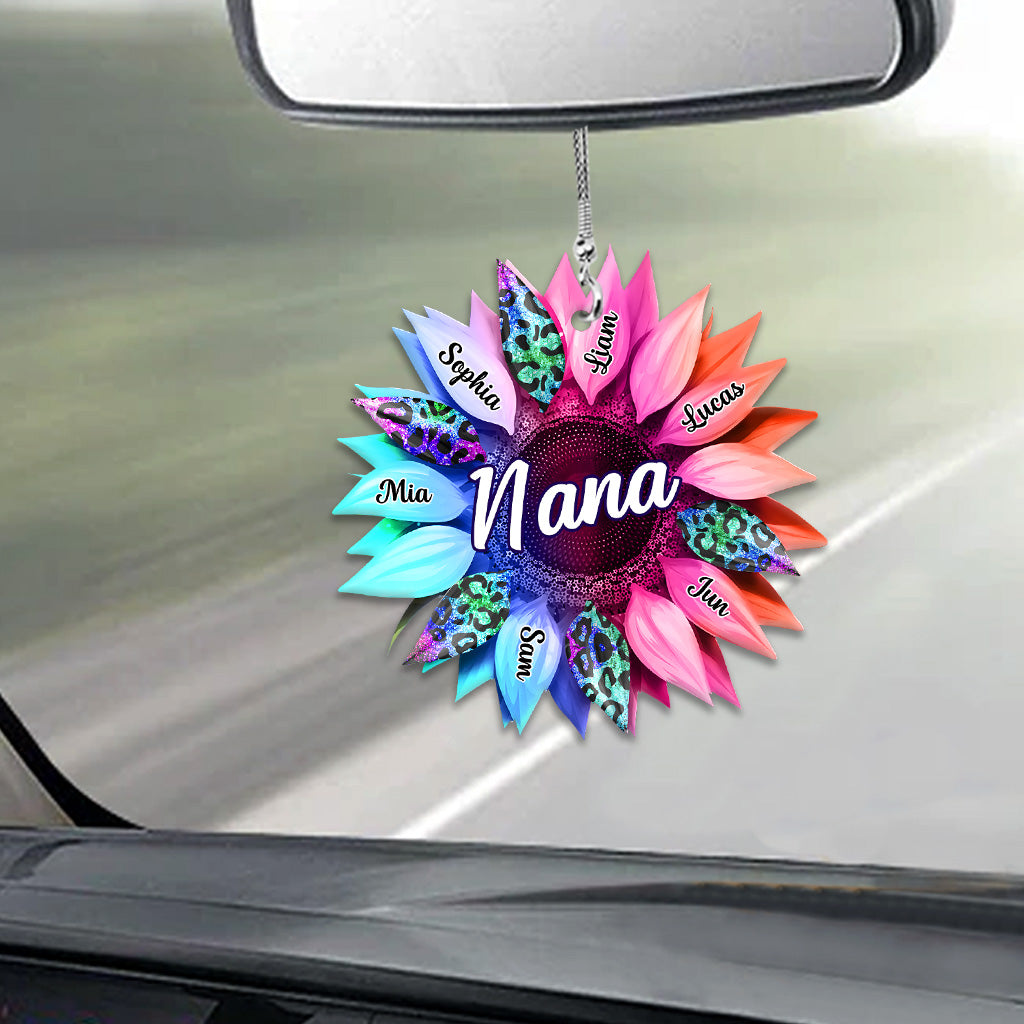 Grandma Mom Sunflower - Personalized Grandma Car Ornament