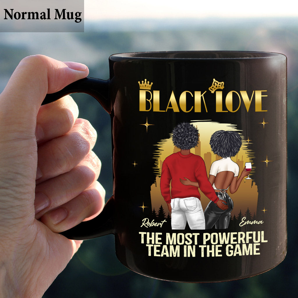 Black Love - Personalized Couple Mug