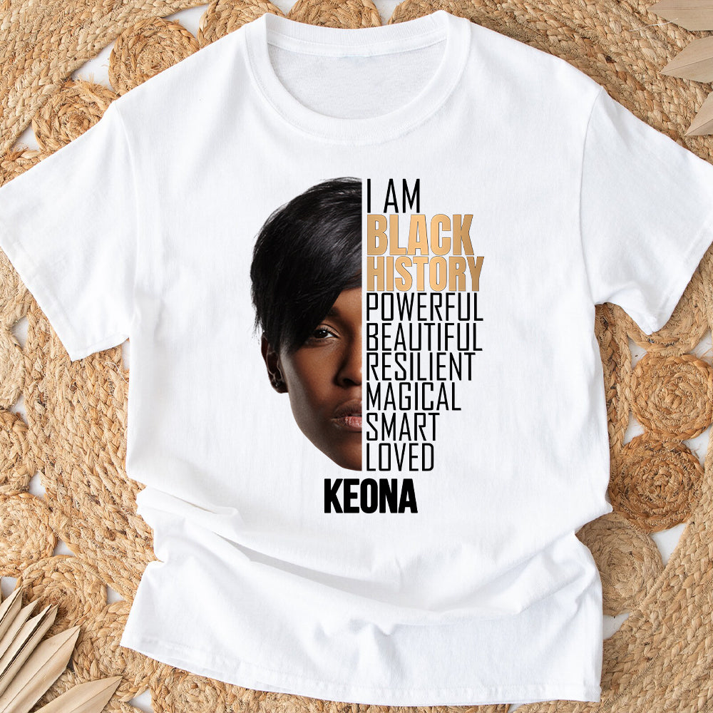 T-shirt et sweat à capuche personnalisés « Je suis Noir » avec photo de l'histoire - T-shirt et sweat à capuche afro-américains personnalisés