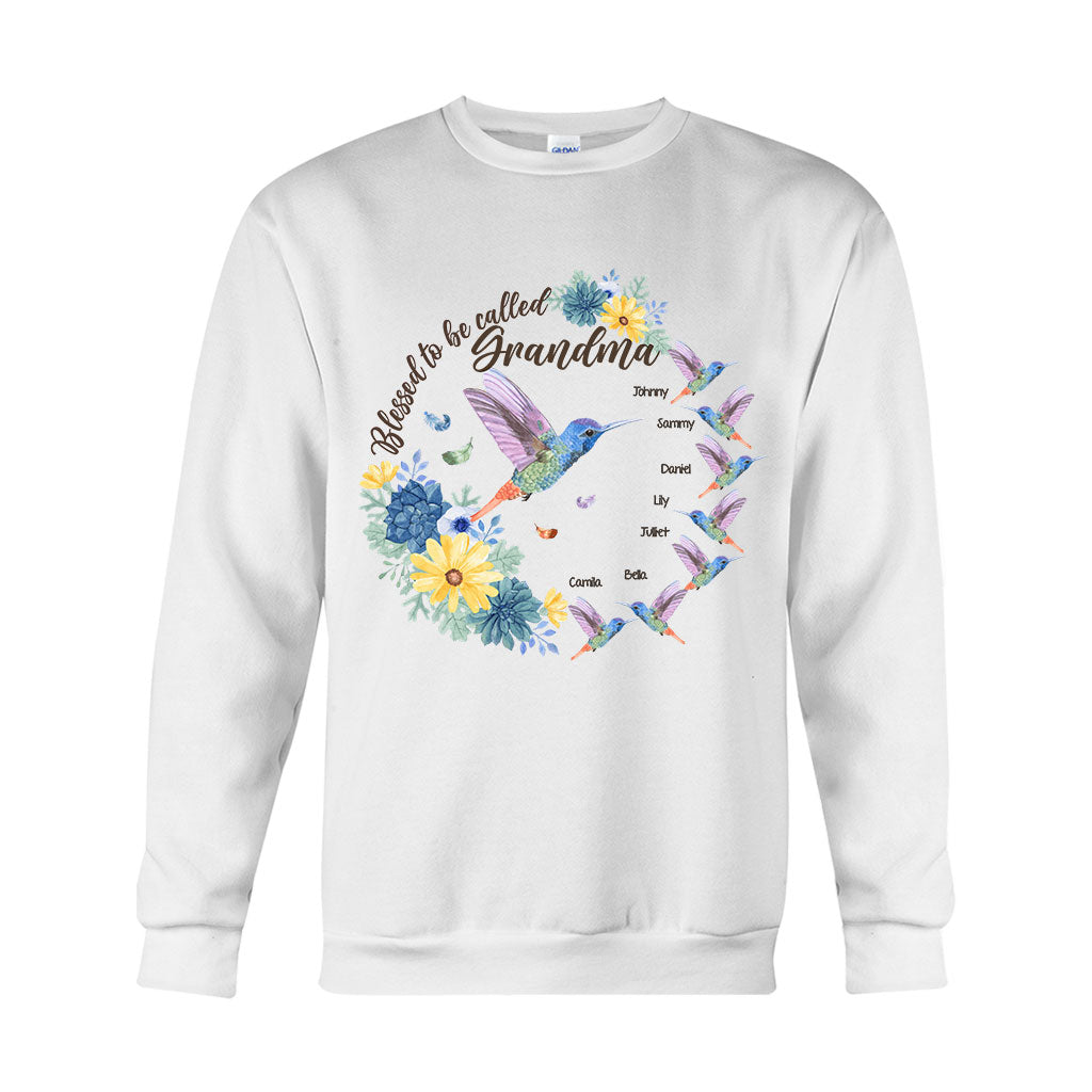 Gesegnet, Oma Nana Gigi genannt zu werden – Personalisiertes Oma-T-Shirt und Hoodie