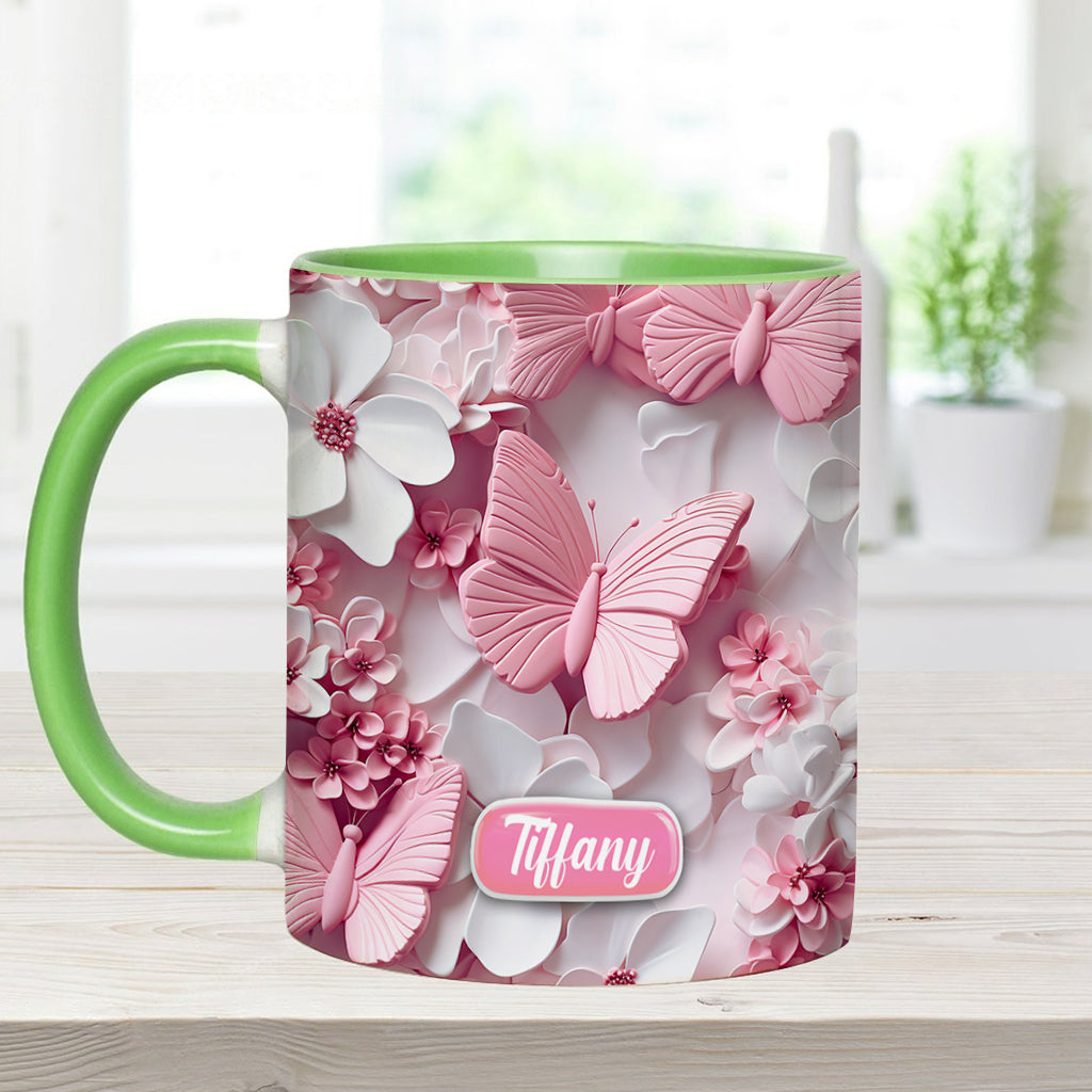 Wunderschöne Schmetterlinge – Personalisierte Tasse mit Schmetterlingsmotiv