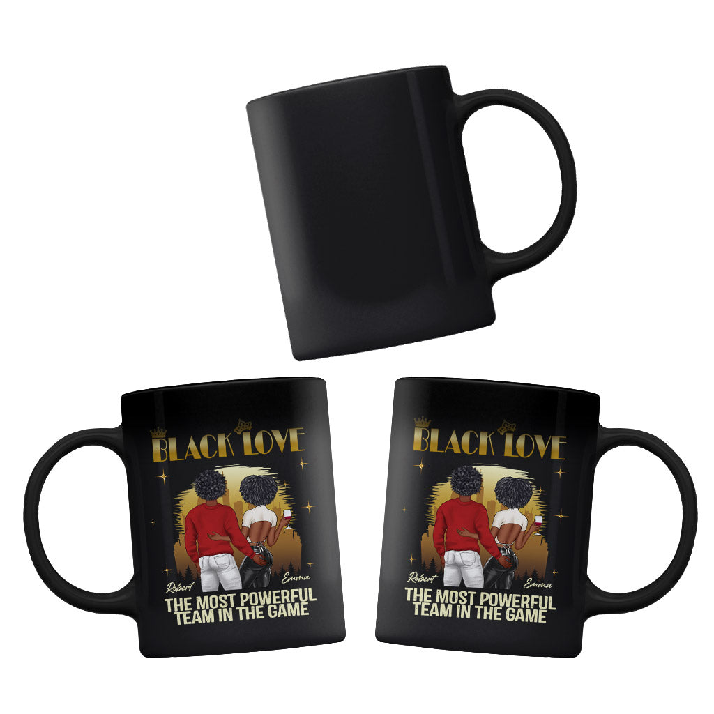 Black Love - Personalized Couple Mug