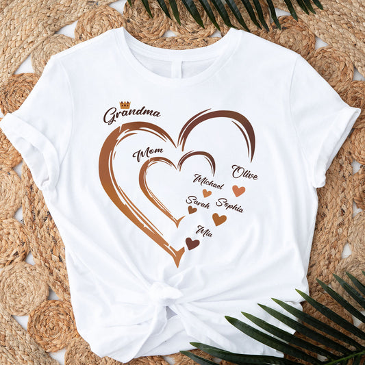 Grandma's Sweetheart - Personalized African American T-shirt And Hoodie