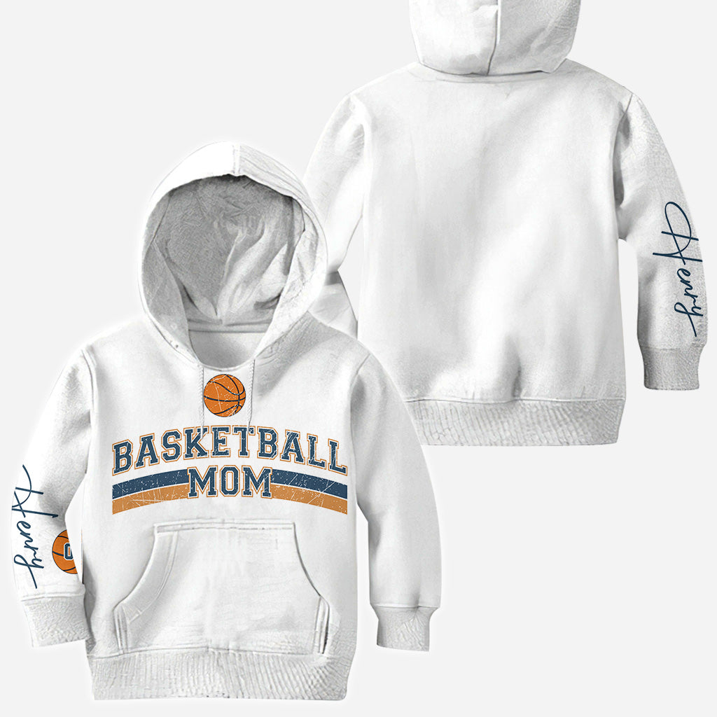 Basketball-Mama mit beliebigem Kindernamen und -nummer - Personalisiertes Basketball-Shirt