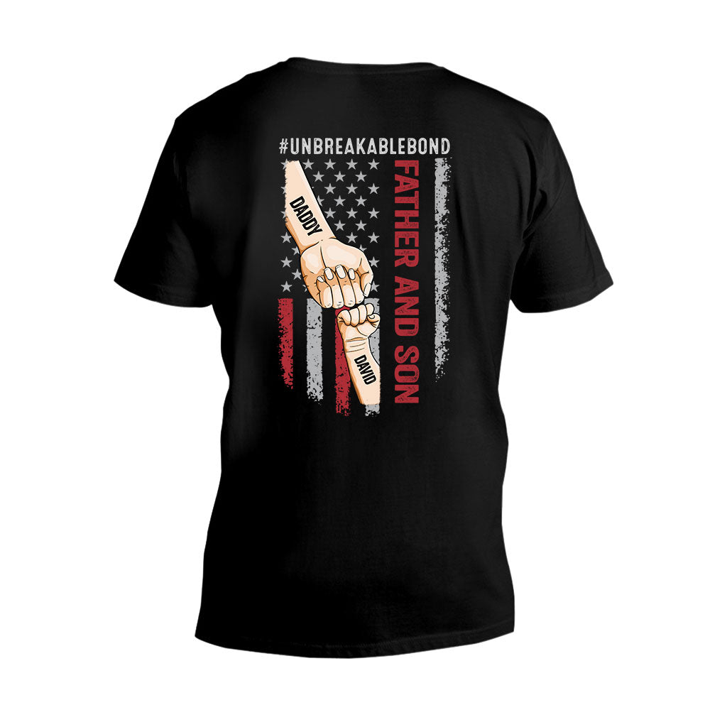 Father Son Unbreakable Bon - Personalized Father T-shirt and Hoodie