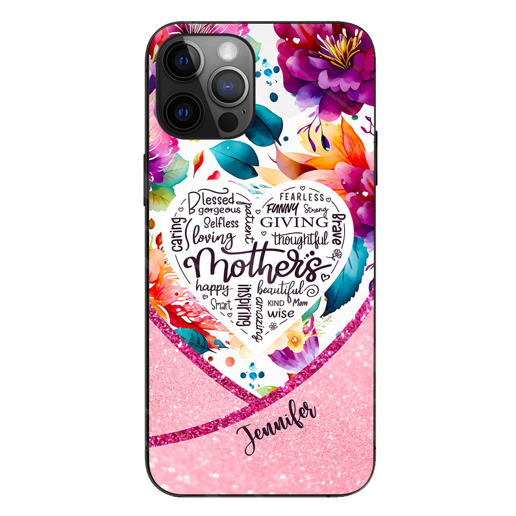 Mothers Is Beautiful Vibrant Floral - Personalized Mother Clear Phone Case