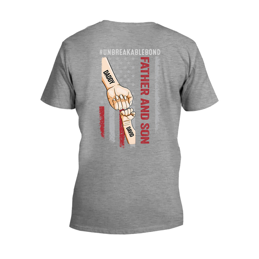 Father Son Unbreakable Bon - Personalized Father T-shirt and Hoodie