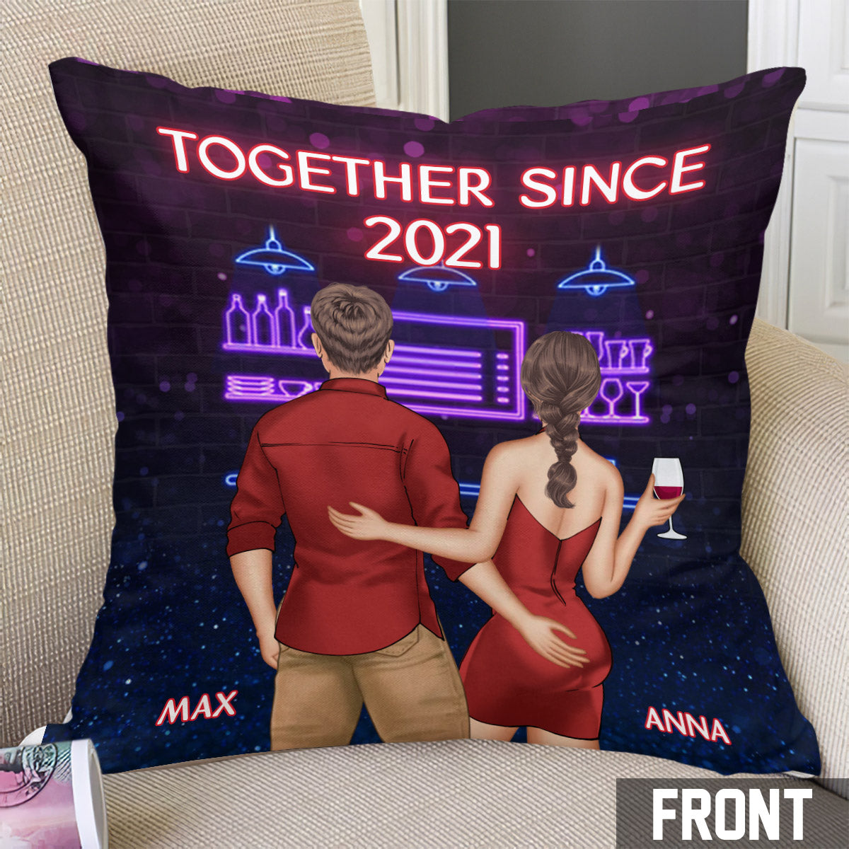 This Is Turning Into A Really Long One Night Stand - Personalized Couple Throw Pillow