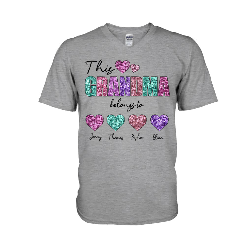 This Mom/ Grandma Belongs To The Hearts - Personalized Mother T-shirt And Hoodie