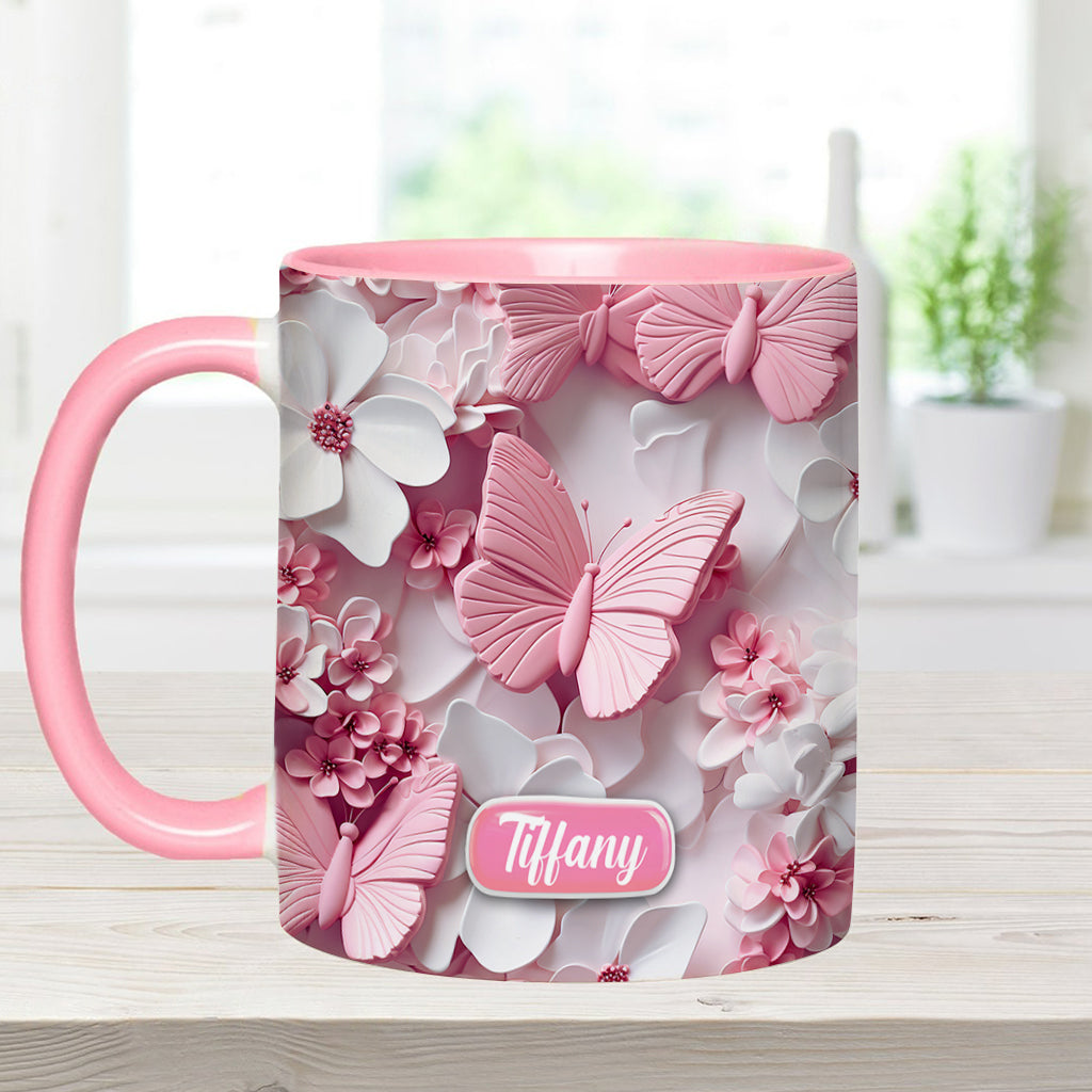 Wunderschöne Schmetterlinge – Personalisierte Tasse mit Schmetterlingsmotiv