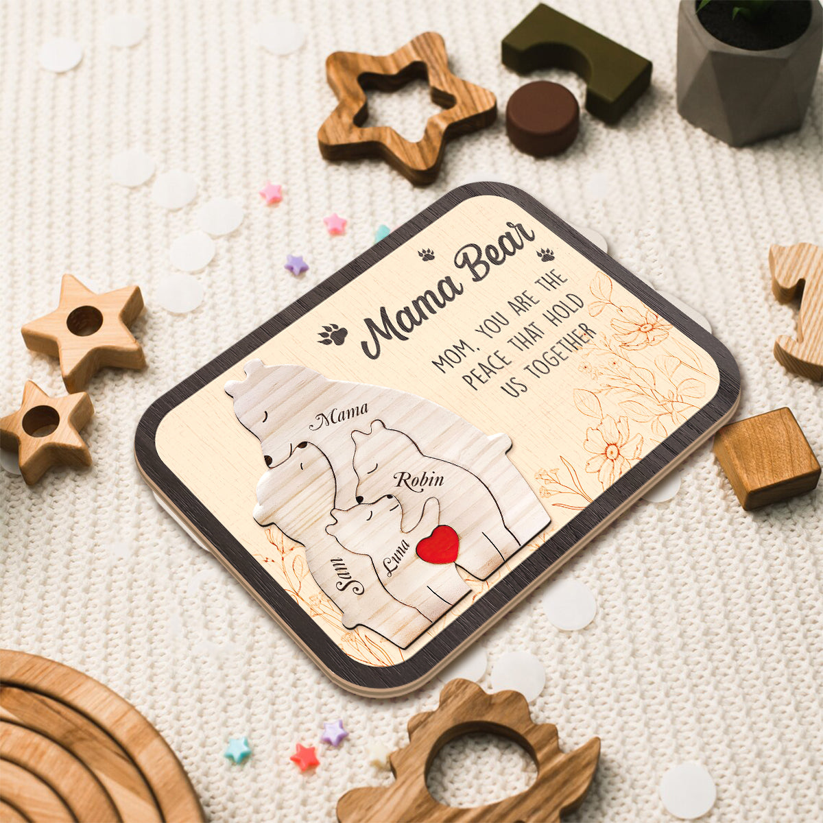 Mom You Are The Piece That Hold Us Together - Personalized Mother Name Puzzle