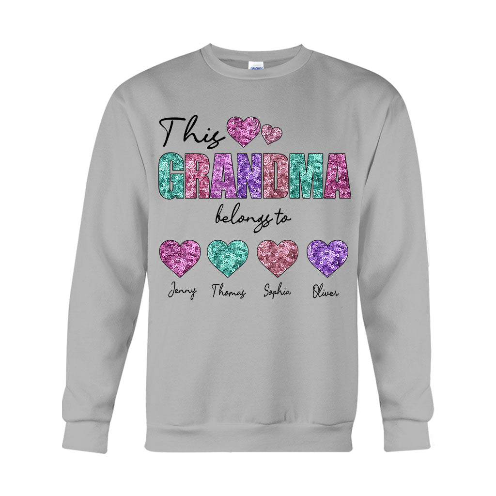 This Mom/ Grandma Belongs To The Hearts - Personalized Mother T-shirt And Hoodie