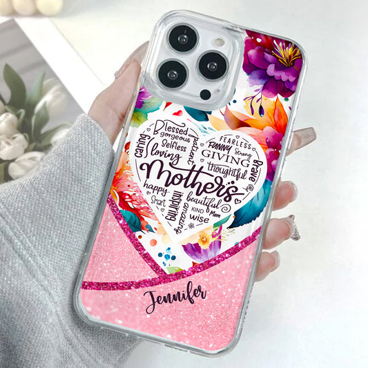 Mothers Is Beautiful Vibrant Floral - Personalized Mother Clear Phone Case