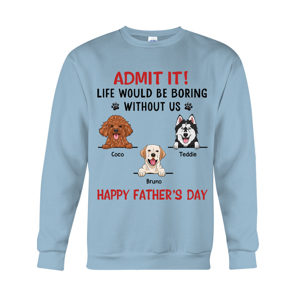 Happy Father's Day To The Best Dog Dad - Personalized Father T-shirt And Hoodie